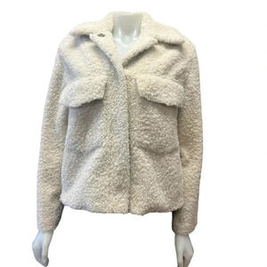 Zara Off White  Teddy Coat Size Small